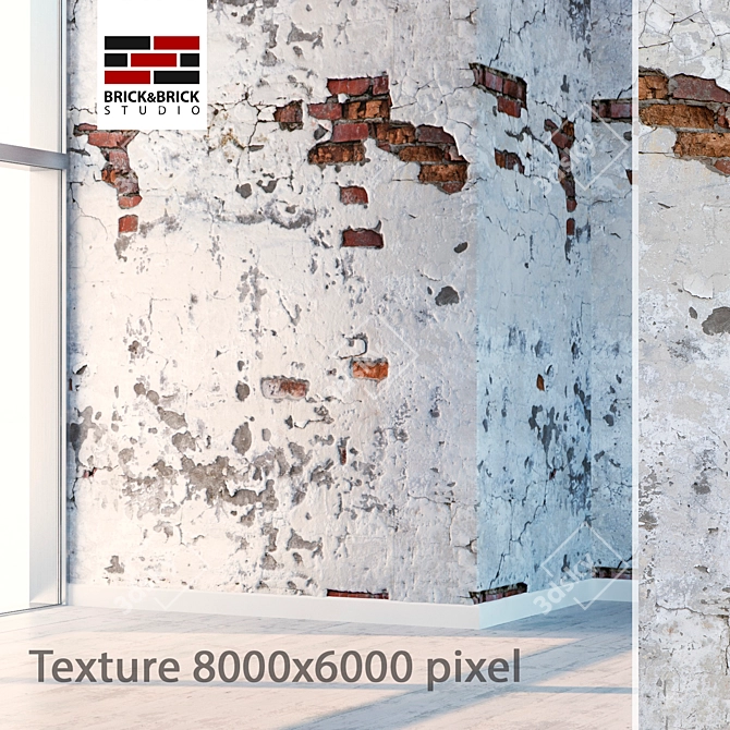 High Detail Seamless Plaster 133: Vray Material 3D model image 1