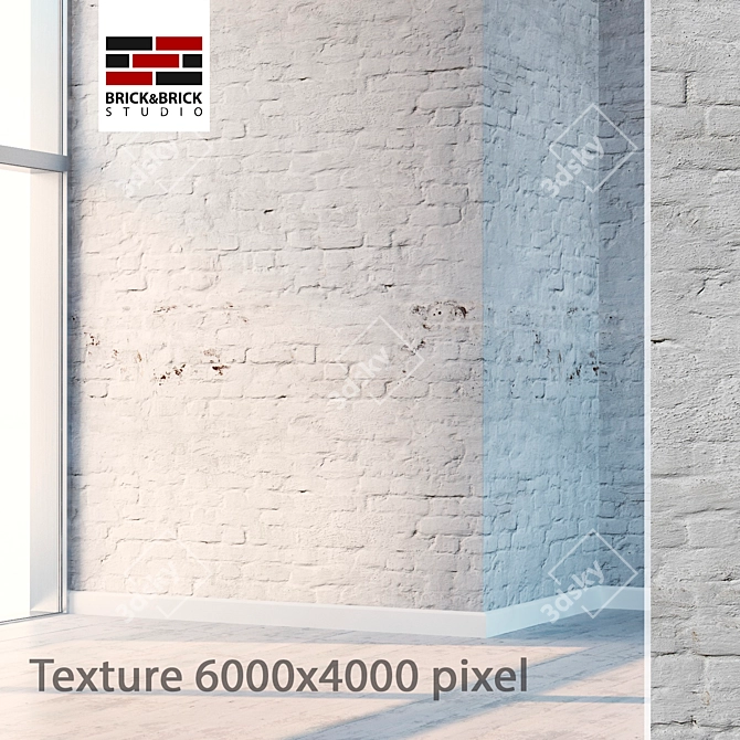 Seamless Brick Texture Set 3D model image 1