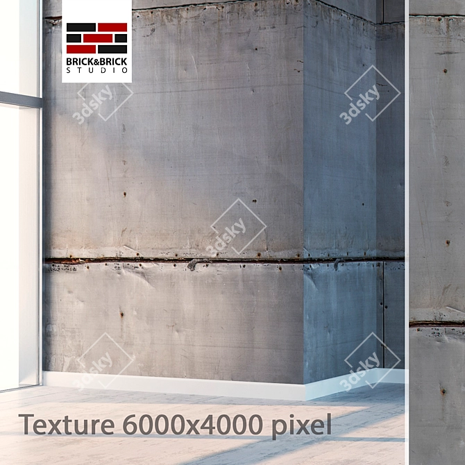 Seamless Metal Texture: High Detail 236 3D model image 1
