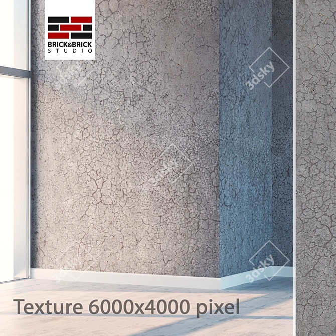 High Detail Seamless Stucco Texture 3D model image 1