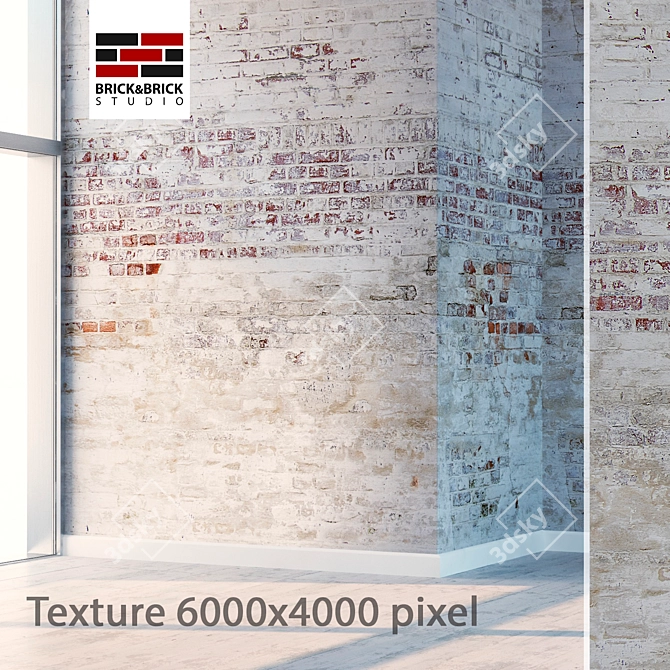 Seamless High-Res Brick Texture 3D model image 1