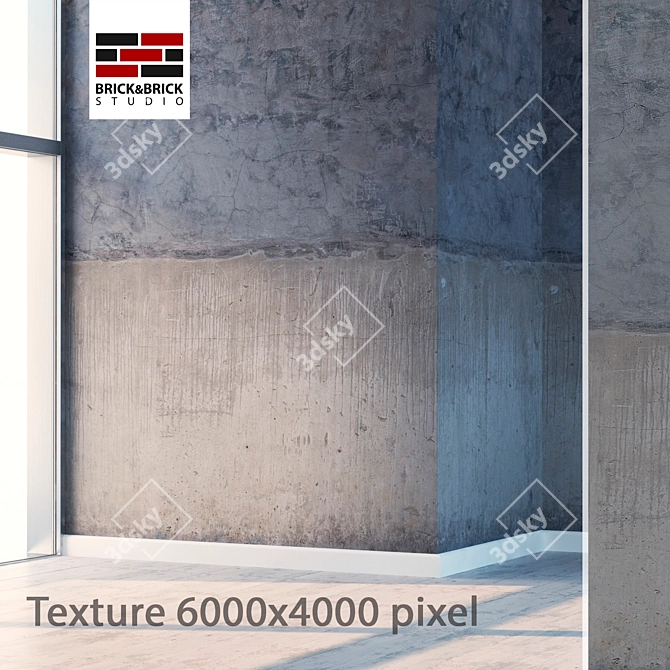 Seamless Plaster Texture Kit 3D model image 1