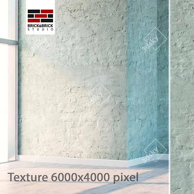 Seamless High-Detail Stucco Texture 3D model image 1