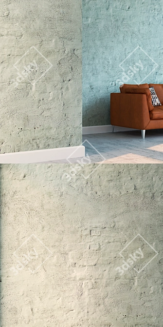 Seamless High-Detail Stucco Texture 3D model image 3