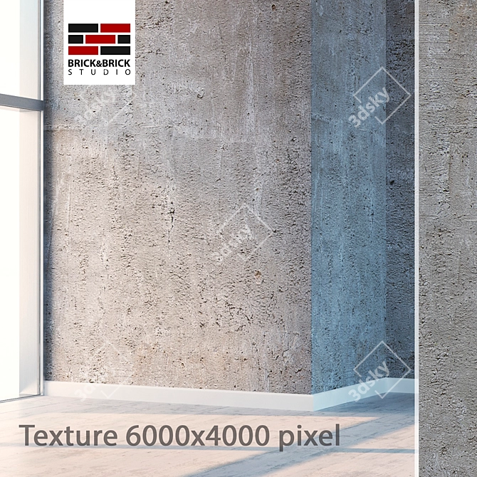 Detailed Seamless Concrete Texture 3D model image 1