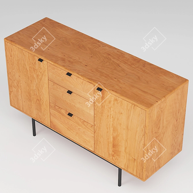 Hensley Storage Cabinets - Versatile and Stylish 3D model image 2