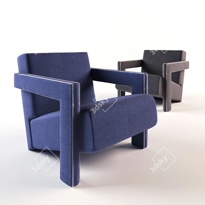 Modern Utrecht Armchair: Stylish, Comfortable, Versatile 3D model image 1