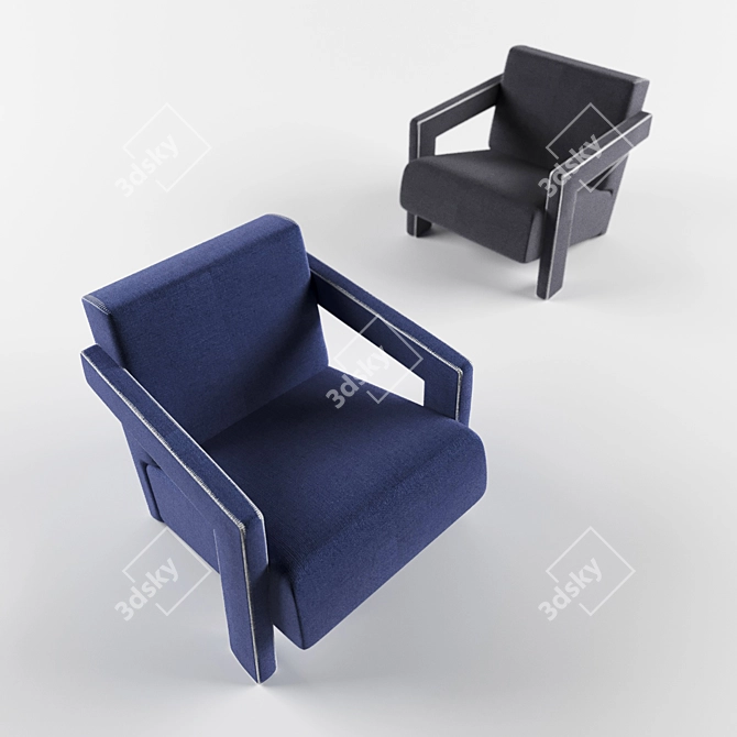 Modern Utrecht Armchair: Stylish, Comfortable, Versatile 3D model image 2