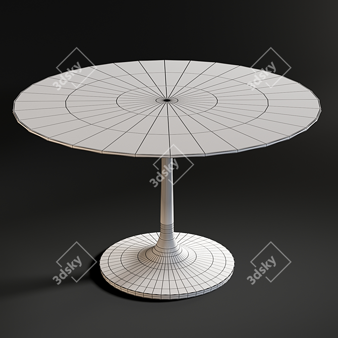 Nero White Marble Dining Table - Elegant and Versatile 3D model image 3