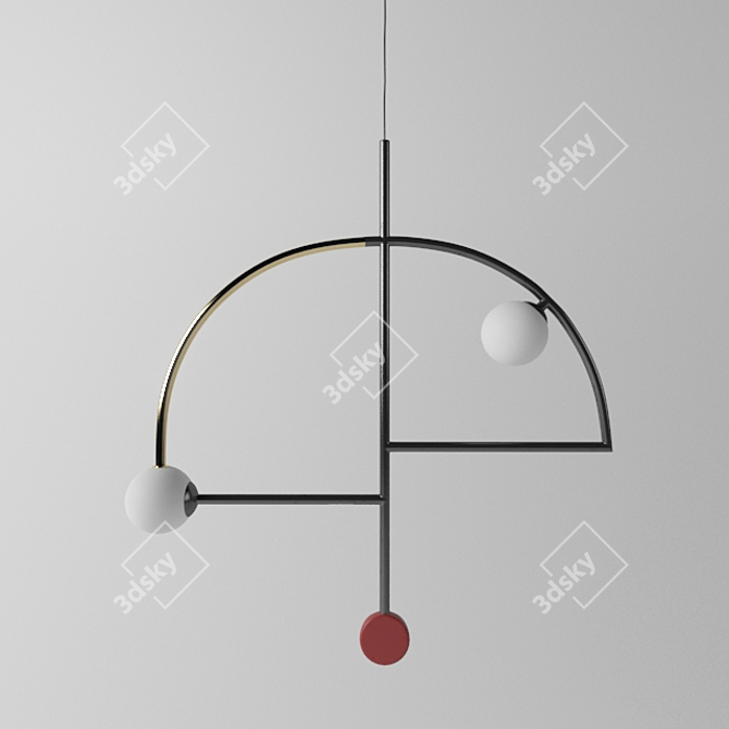 Helio II Pendant Light 3D model image 1