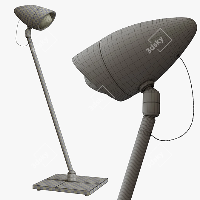 CicloItalia T: Elegant Brass Desk Lamp 3D model image 3