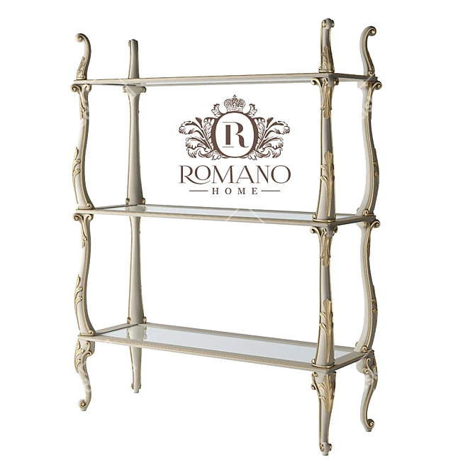 Elegant Olivia Bookcase: Handcrafted Beauty 3D model image 1