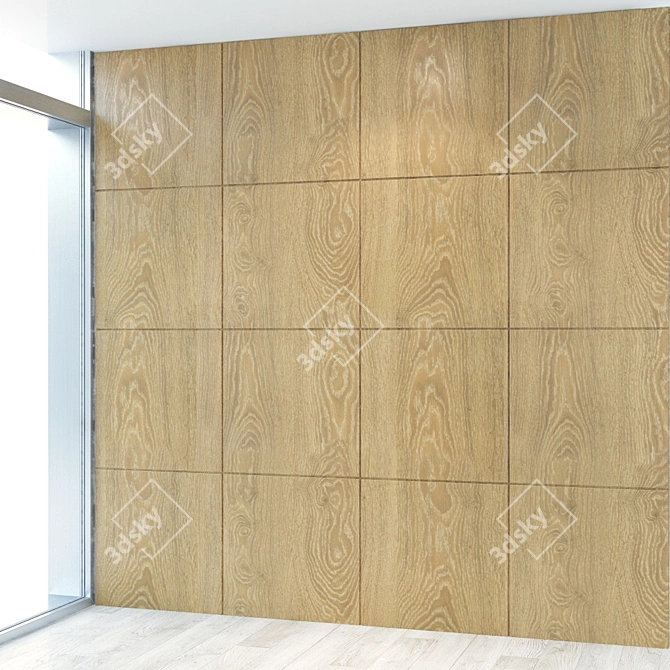 Seamless Wood Panel 3D model image 1