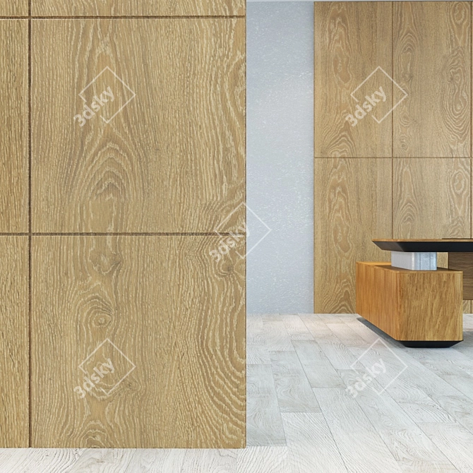 Seamless Wood Panel 3D model image 2