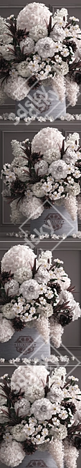 Luxury Spring Flower Bouquet 3D model image 2