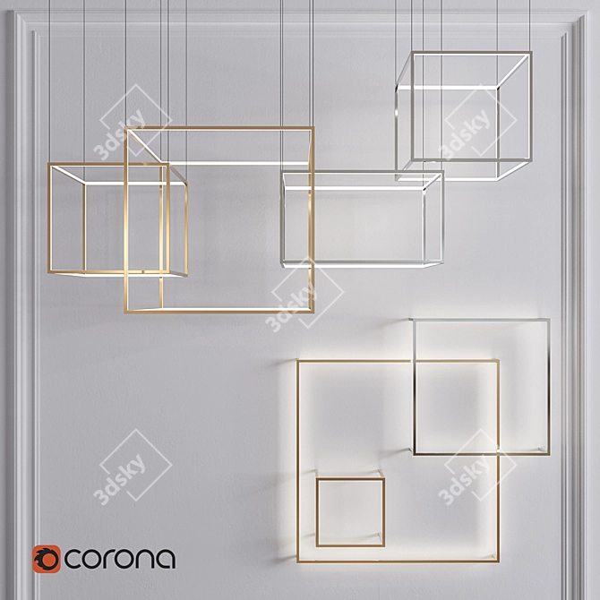 Luxury Aromas Cube Pendant & Wall Lights 3D model image 1