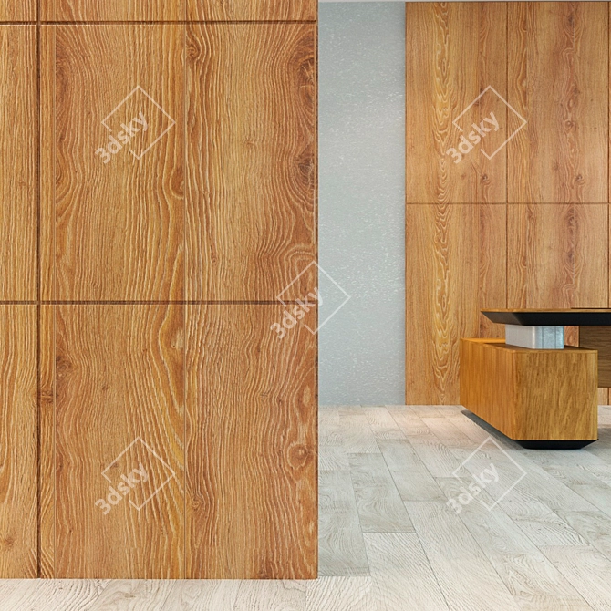 Seamless Wood Panel 53 3D model image 2