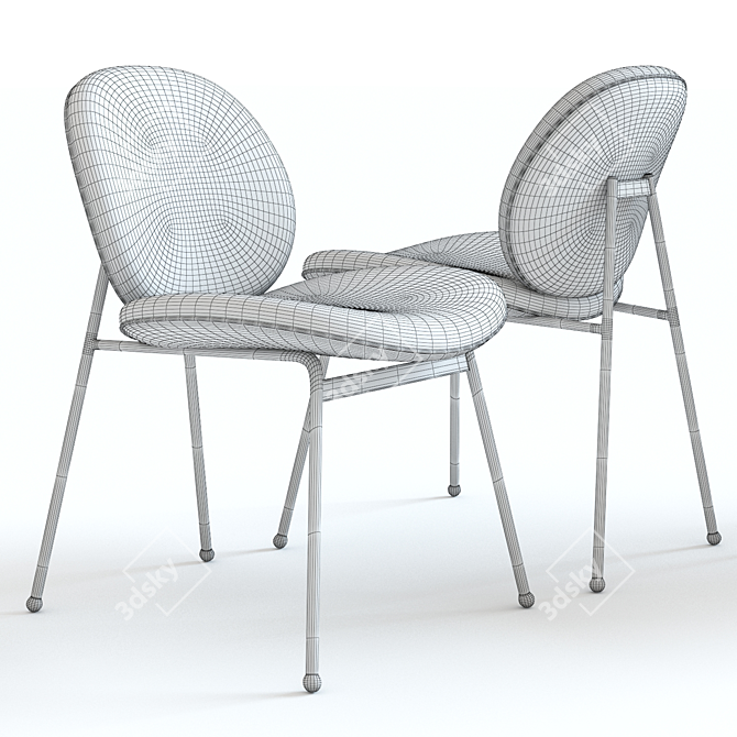 Elegant West Elm Jane Dining Chair 3D model image 3