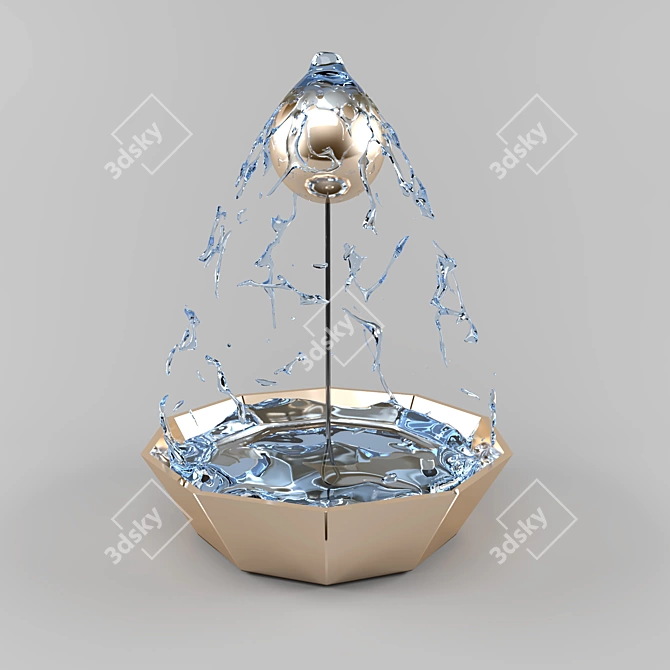 Realflow & 3dsmax Fountain 3D model image 1