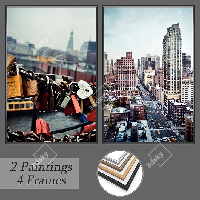 Versatile Set of Wall Paintings 3D model image 1