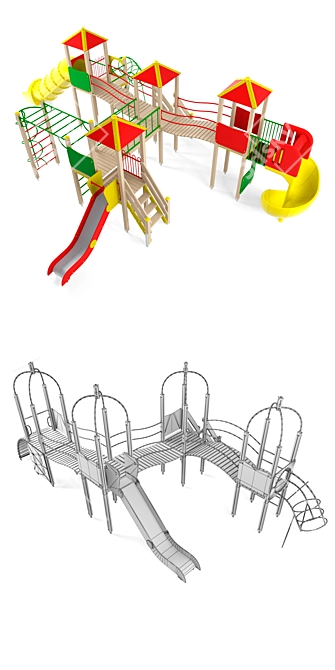 Kid's Play Park: Fun and Interactive Game Complex 3D model image 3