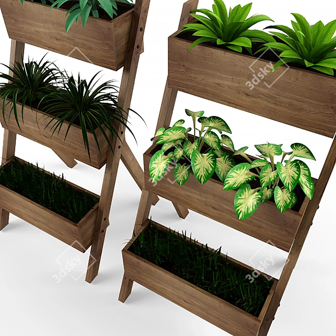 Garden Oasis: Balcony Box 3D model image 2