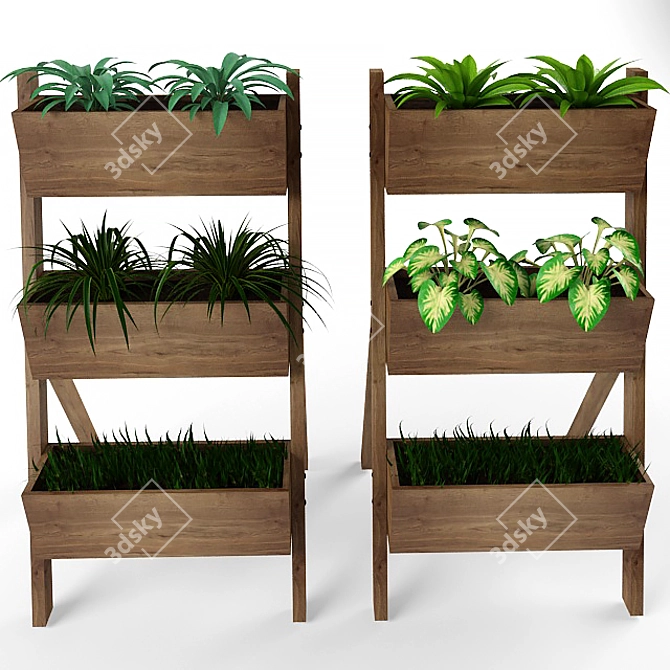 Garden Oasis: Balcony Box 3D model image 3