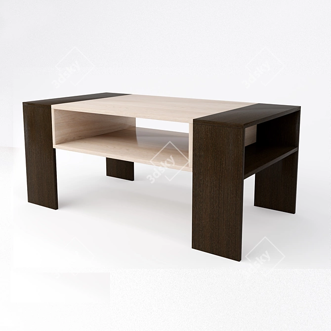 Pamir Coffee Table: Sleek, Stylish, and Spacious. 3D model image 1