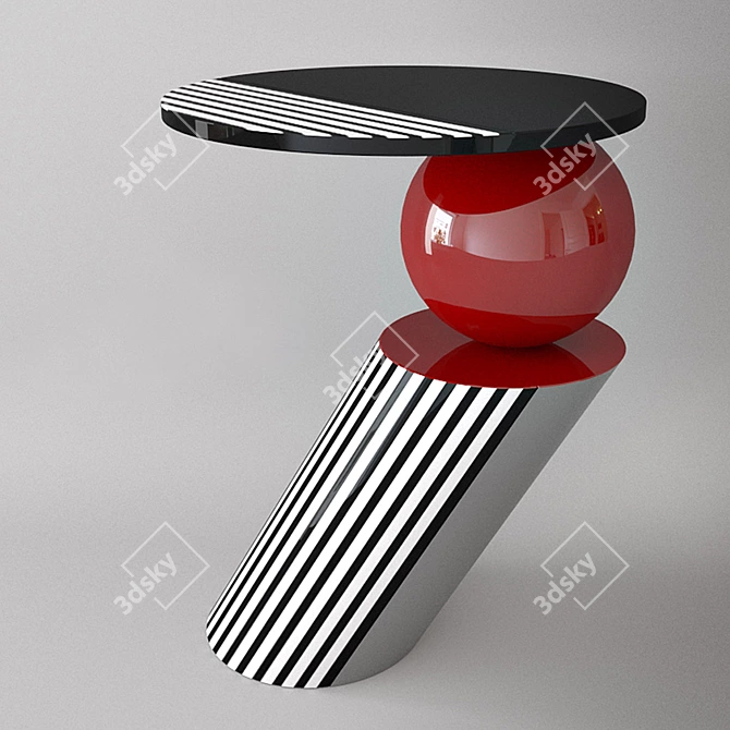  Tipsy Table: A Quirky Companion 3D model image 1