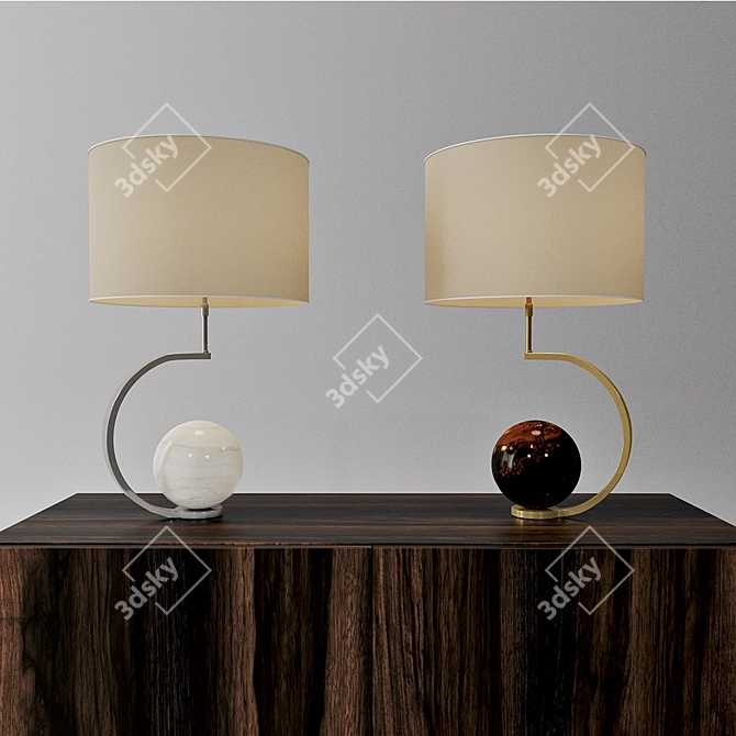 Elegant Luigi Lamp: 80x35x48cm 3D model image 1