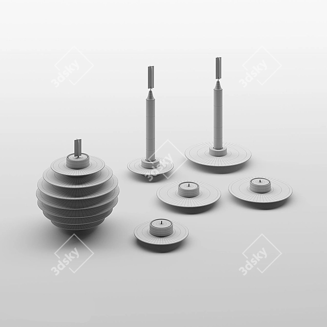 Sphere Candle Holders by NOOM 3D model image 2