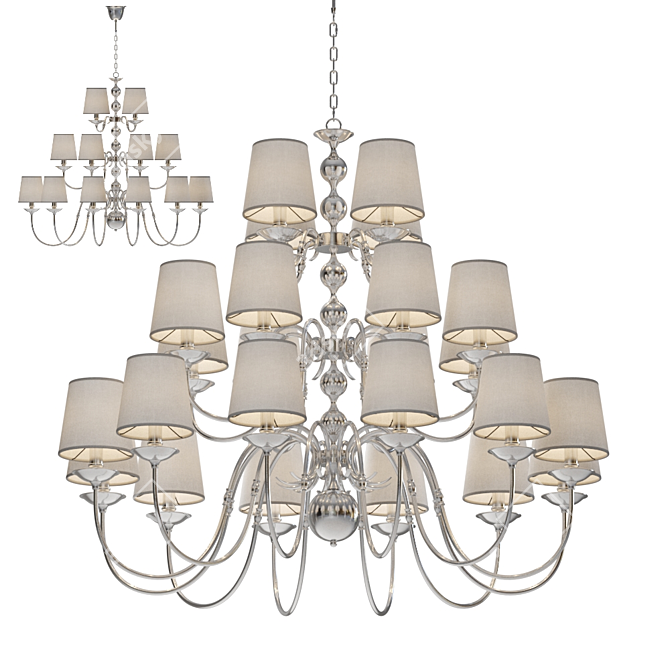 Luxurious Newport Chandelier - 21012+8+4/C 3D model image 1