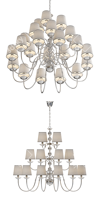 Luxurious Newport Chandelier - 21012+8+4/C 3D model image 2