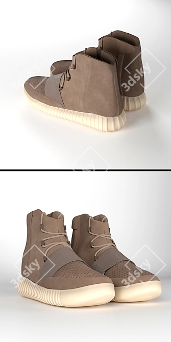 adidas Yeezy 750 - Premium Sneaker with PBR Textures 3D model image 2