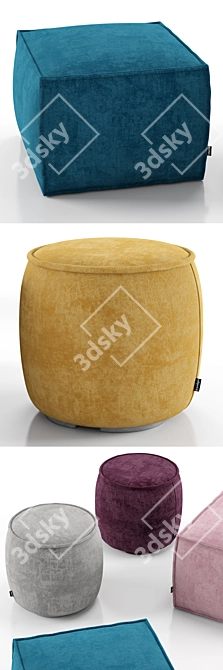 Versatile Muffin & Soap Ottoman 3D model image 2