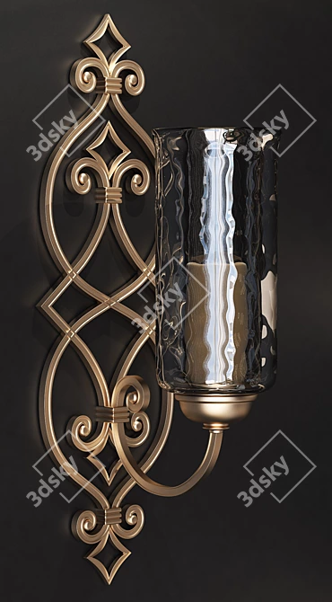 Modern Wall Lamp with 3D Compatibility 3D model image 2