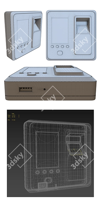 Nordson FR-U8: Self-Service Fingerprint Access Control 3D model image 3