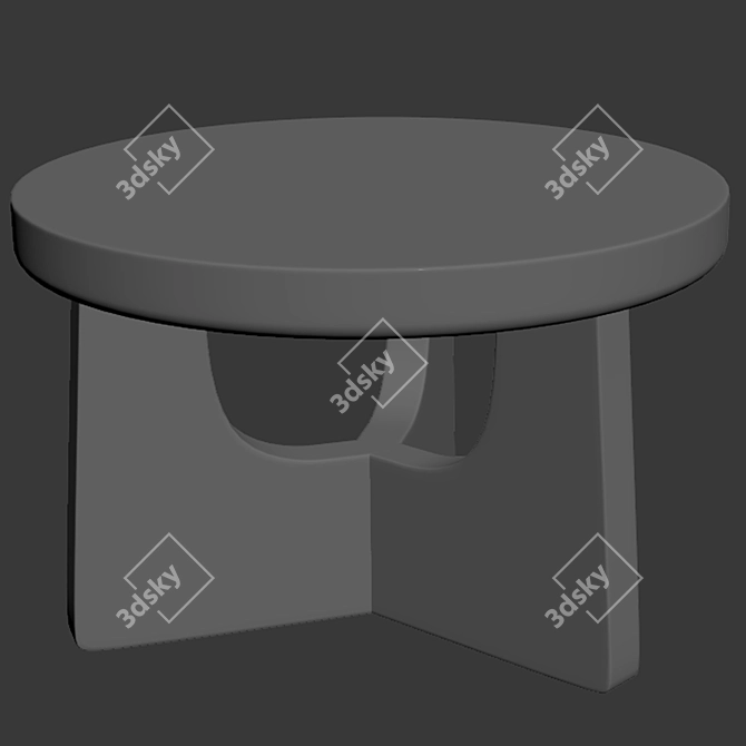 Poliform Nara Table: Minimalist Design, Various Sizes, File Format Compatibility 3D model image 2