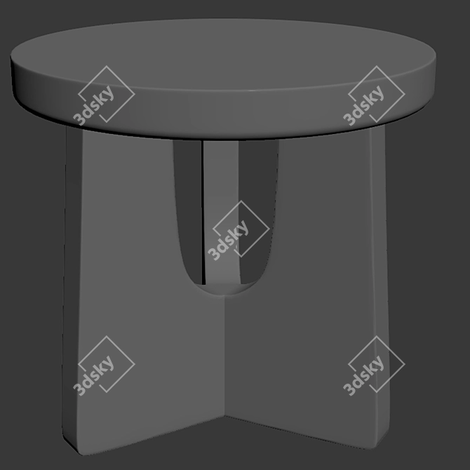 Poliform Nara Table: Minimalist Design, Various Sizes, File Format Compatibility 3D model image 3
