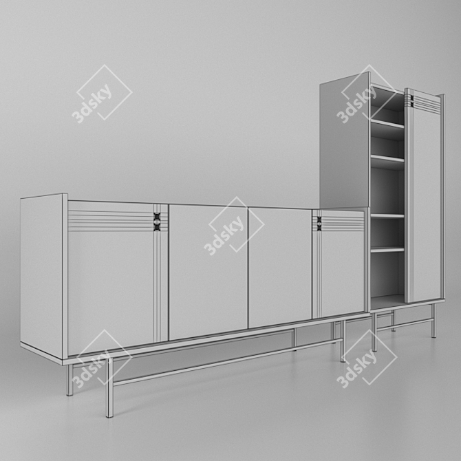 La Forma (ex Julia Grup) 1 - Comodo & Shelf Set 3D model image 2