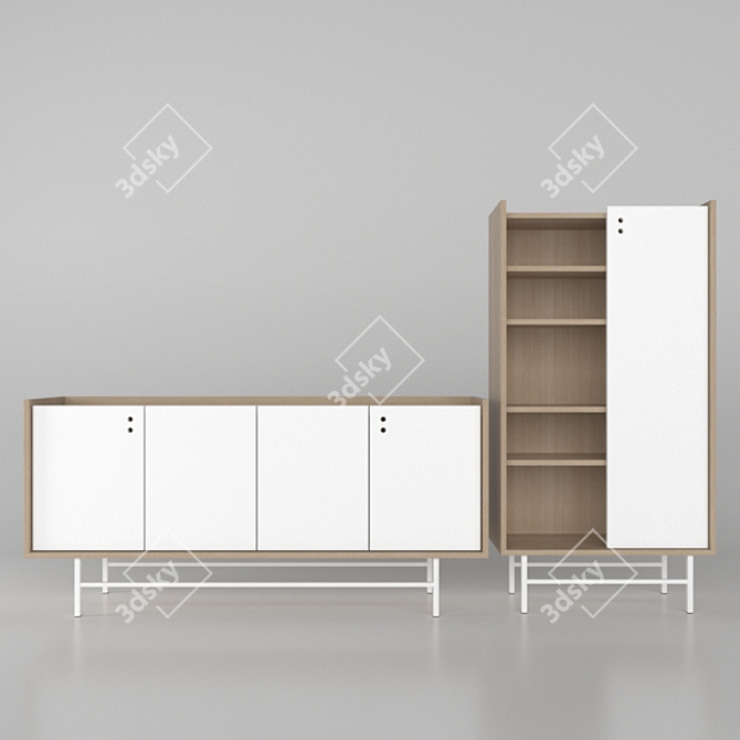 La Forma (ex Julia Grup) 1 - Comodo & Shelf Set 3D model image 3