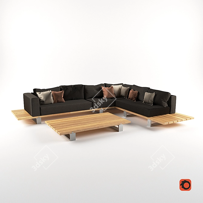 VIGOR Outdoor Modular Sofa 3D model image 1