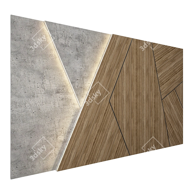 Versatile Wall Panel 20 - Multi-format 3D Model 3D model image 2