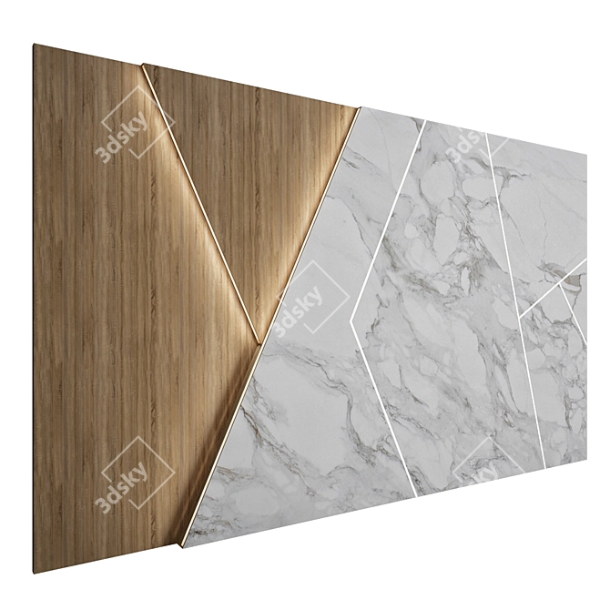 Elegant Wall Panel 22 - 3D Models 3D model image 2