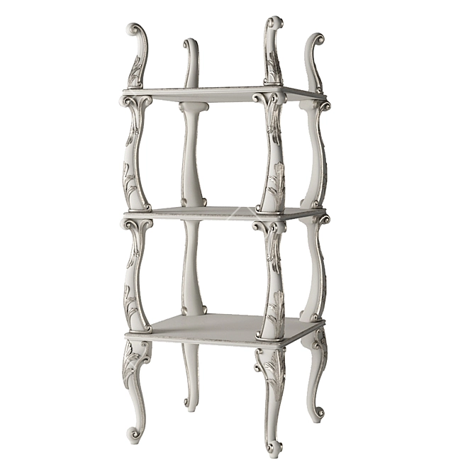 Olivia Mini Square Shelf: Handcrafted Decor by Romano Home 3D model image 2