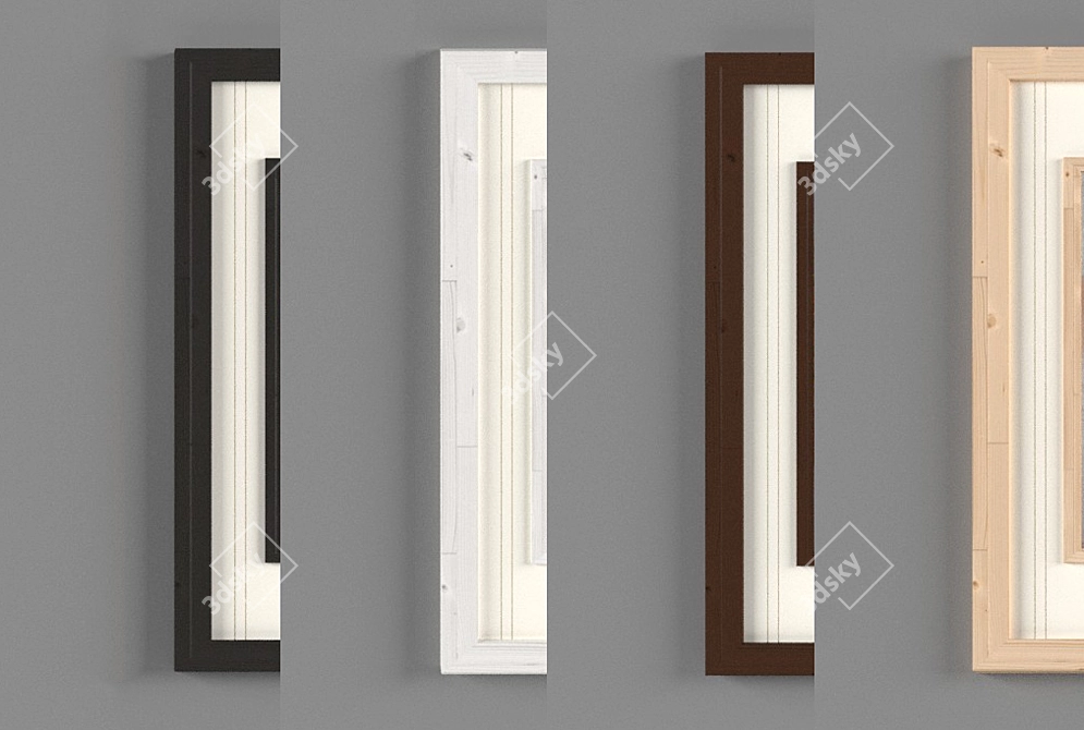 Wall-Mounted Photo Frame in Various Finishes 3D model image 3