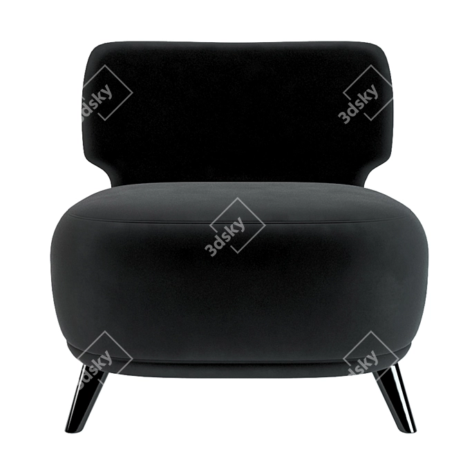 Cozy Fireside Chair 3D model image 2