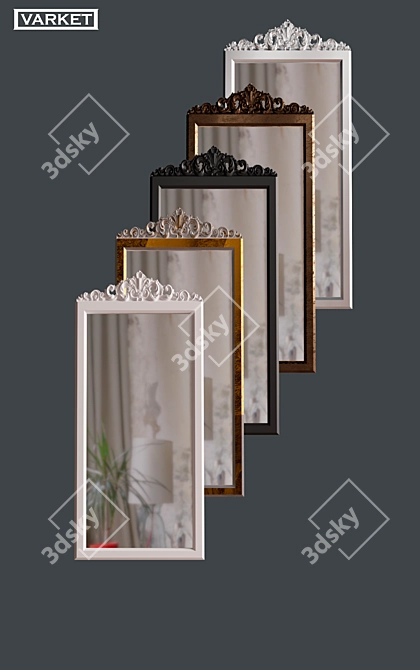 Elegant Corona №8 Mirror - Multiple Colors 3D model image 2