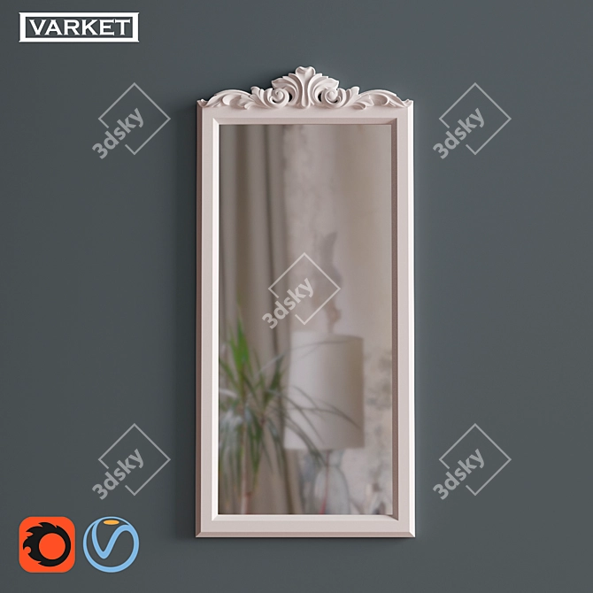 OM Mirror Varket Corona №7 - Elegant Interior Mirror 3D model image 1