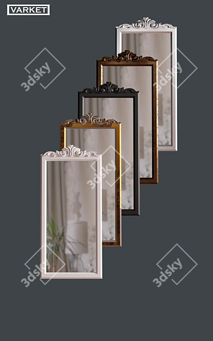 OM Mirror Varket Corona №7 - Elegant Interior Mirror 3D model image 2